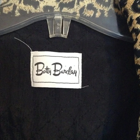 Vintage Betty Barclay Women's Leopard Animal Print Jacket Full Zip Fully Lined - Picture 9 of 15